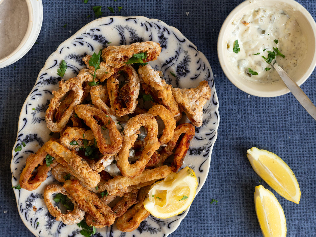 Airfryer Calamari with Homemade Tartar Sauce