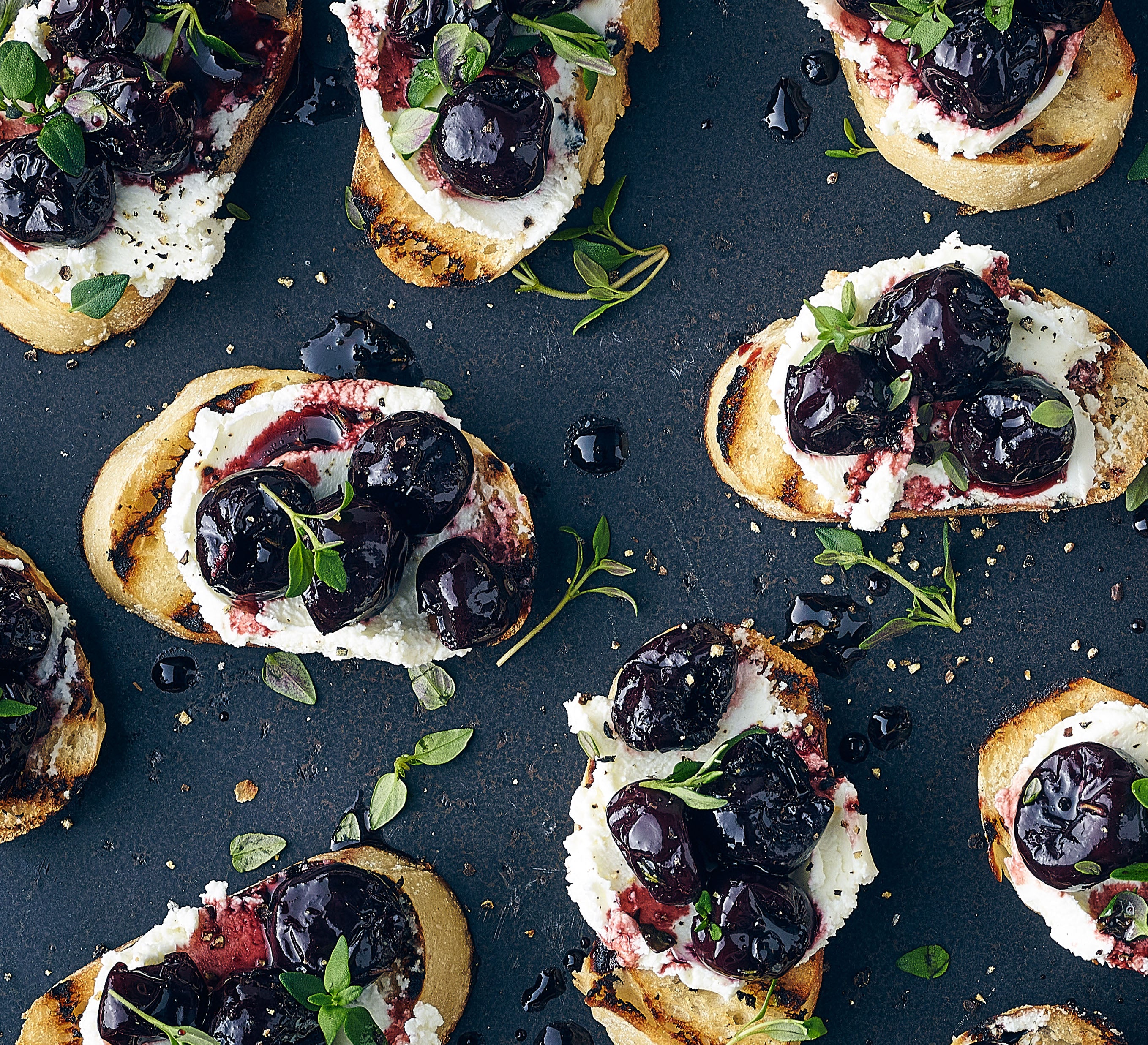 Kirsch Cherry & Goats Cheese Crostini – Bennett Opie