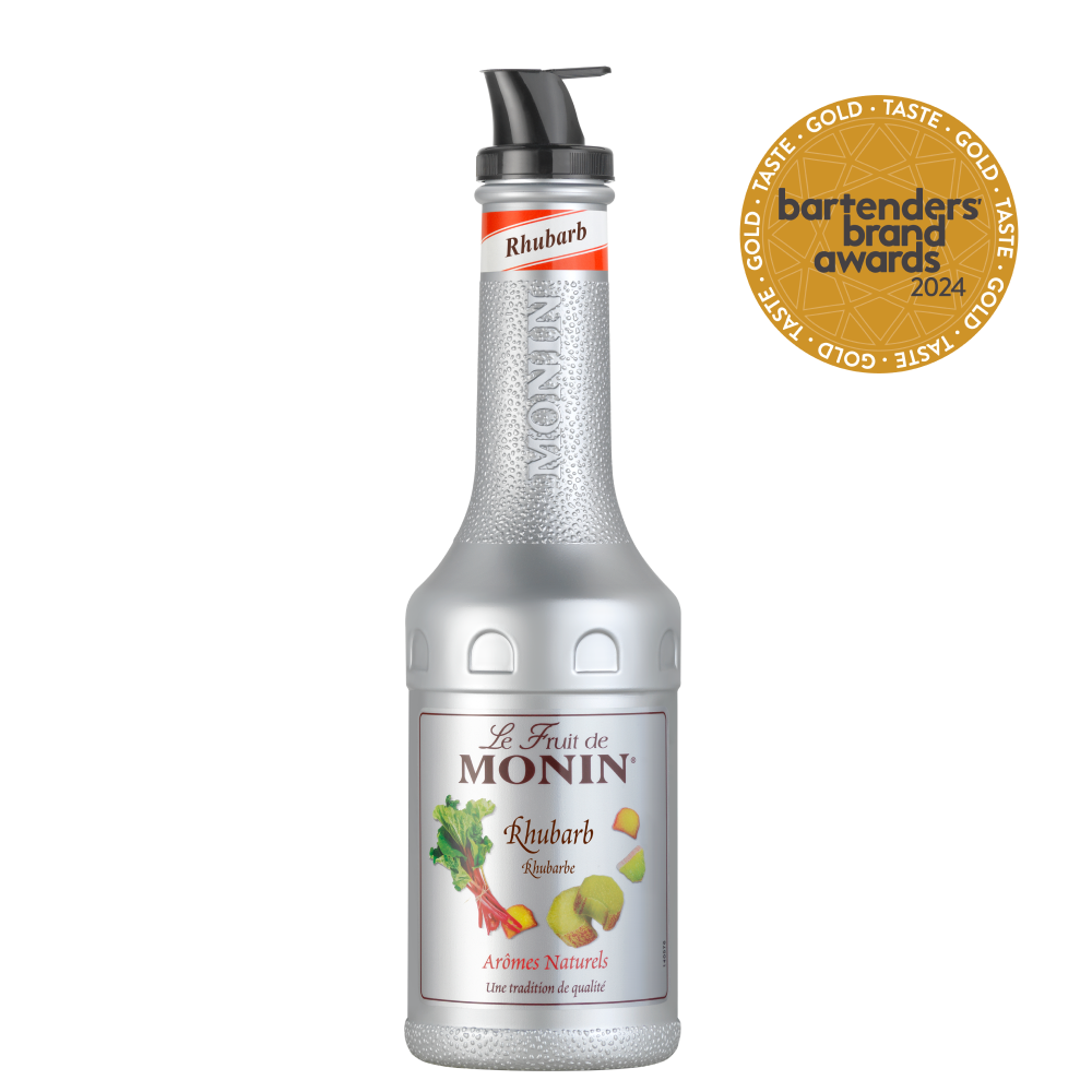 Buy MONIN Rhubarb 1Litre. The tangy and luscious pink color adds sweetness and authenticity to any drink creation.